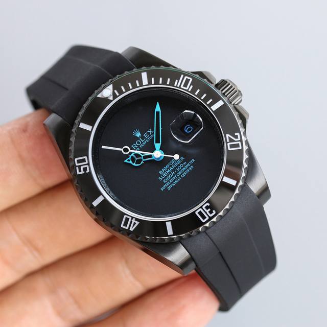 Unified 1560 Blaken Submariner Series! Rolex with Rubber Strap! Rolex Carbon Bla