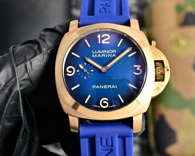 White case 820 Rose case 650 Panerai curved coated glass 44mm*16mm rubber strap