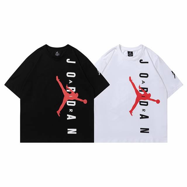 270# Jordan short-sleeved black and white M-Xxl P50