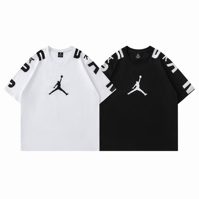 350# Jordan T-shirt Black and White M-Xxl P60
