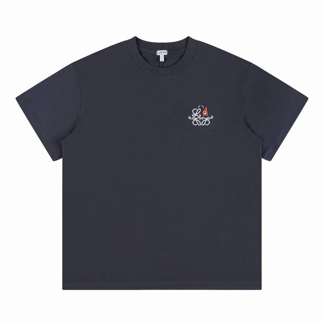 We35#P90 Top-quality OEM Loewe 26Ss Big Eye Embroidery Logot T-shirt Short Sleev