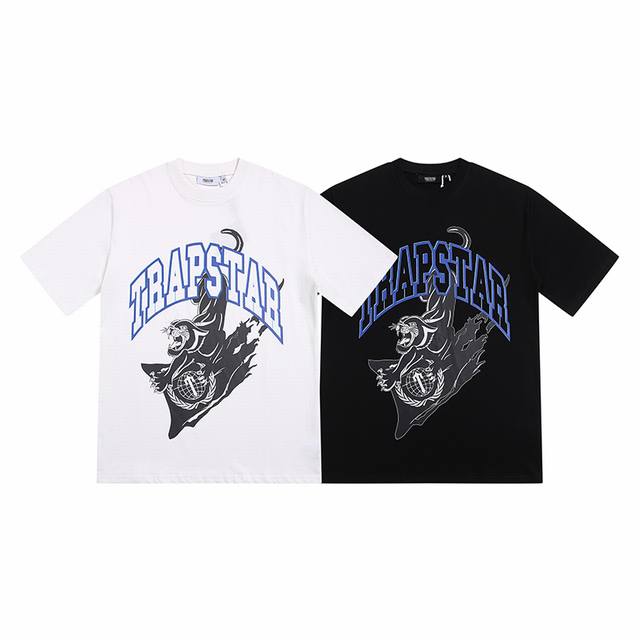 Yh602# Trapstar 280g Heavyweight Double Yarn Pure Cotton Loose Short-Sleeve T-Sh Yh602# Trapstar 280g Heavyweight Double Yarn Pure Cotton Loose Short-Sleeve T-Sh