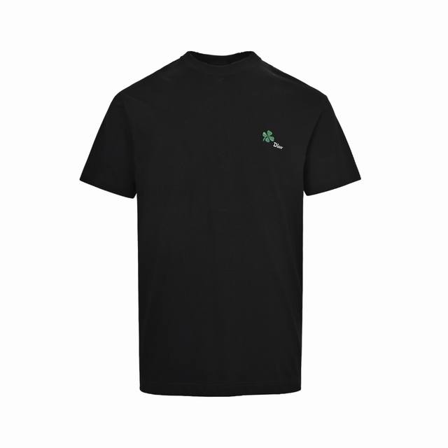 Dior Clover Embroidered Short-Sleeve T-Shirt, Size SL, P110,