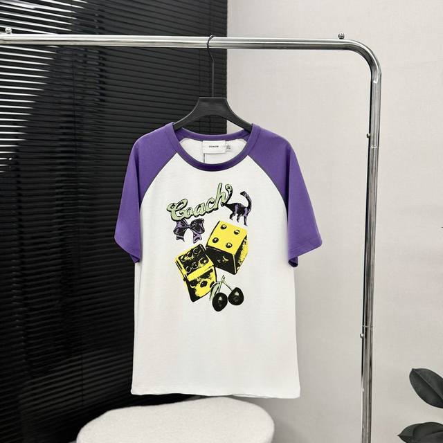 140 Coach Dice Print Short-Sleeve T-Shirt. Effortlessly stylish and relaxed stre 140 Coach Dice Print Short-Sleeve T-Shirt. Effortlessly stylish and relaxed stre
