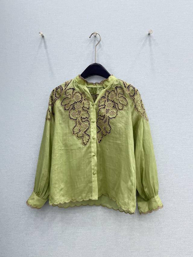 420 6 爆款现货 原单品质 小众*｜2026新品苎麻刺绣衬衫 精致版型，高级肌理细腻 极简主义常规剪裁 个性时髦 彰显纯欲调性 经典百搭色系 洋气 千金减龄