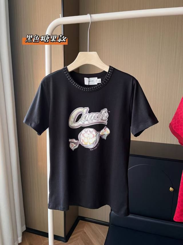 160 Coach Black Sugar Short-Sleeve T-Shirt Our products are all original factory 160 Coach Black Sugar Short-Sleeve T-Shirt Our products are all original factory