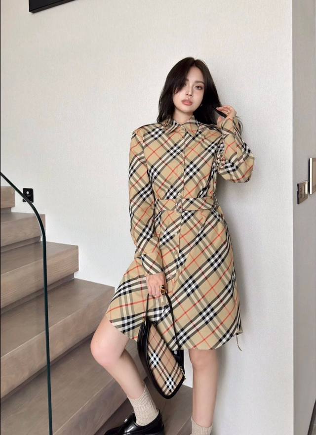 380 New Spring Plaid Cotton Dress Color: Apricot Size: S, M, L, XL, XXL 380 New Spring Plaid Cotton Dress Color: Apricot Size: S, M, L, XL, XXL
