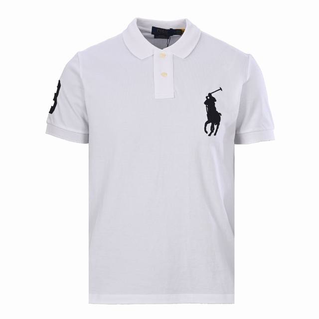 200 High-quality Ralph Lauren Tricolor Horse Embroidery Short-Sleeve Polo Shirt.
