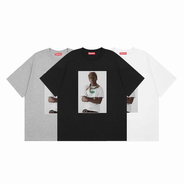 Supreme Fw26 European and American style photo print short-sleeved summer T-shir