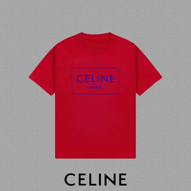 P90 [Celine] 2026Fw Short-Sleeve T-Shirt with Letter Logo Print, High-End 26S Do