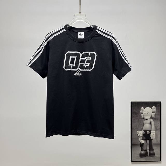 Terminal supply 140 AdidasAdidas Originals 2633# Embroidered Short-sleeved T-shi