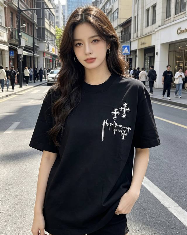 P220 Ch Chrome Hearts 2026 Summer New Short-Sleeve T-Shirt 260G Cotton Front and