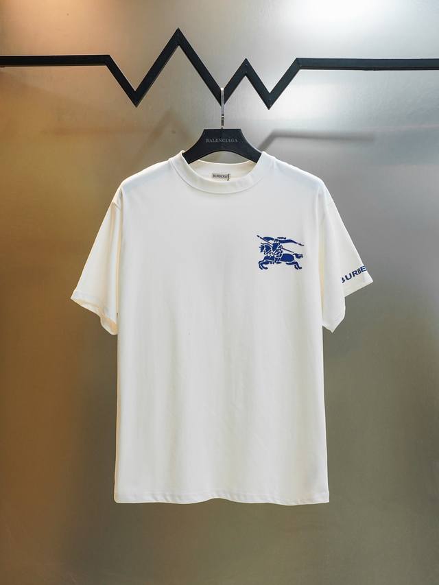 90 Style No. Jw086 Burberry New Style Crew Neck Short-Sleeve T-Shirt with Taped