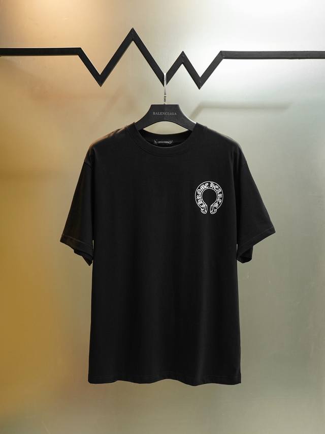 100 Style No. Jw080 Chrome Hearts Sanskrit Horseshoe Heavy-Duty Print Crew Neck
