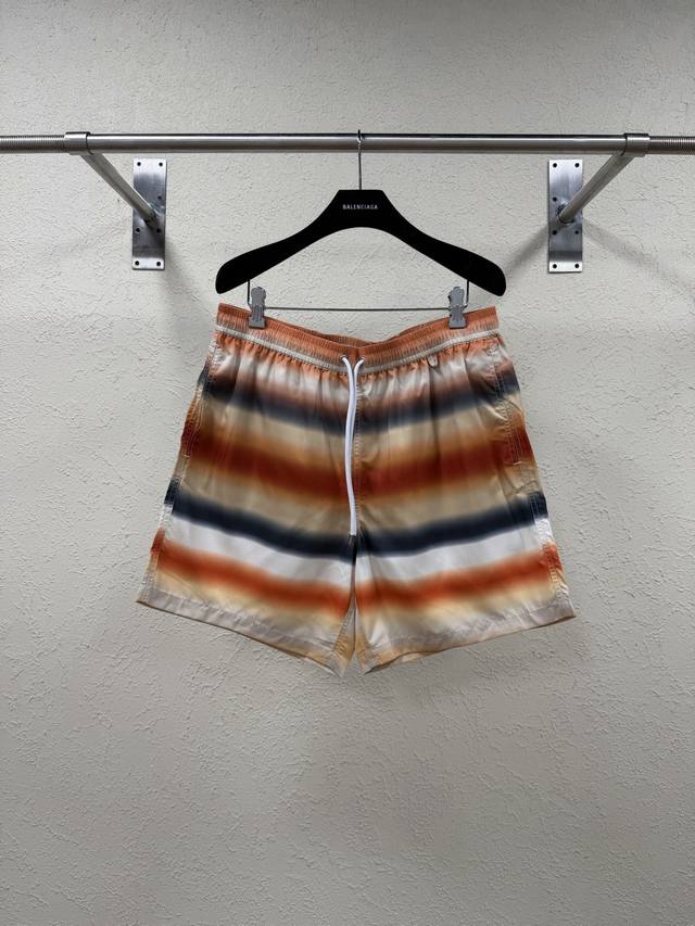 P200 Loewe 26 New Arrival Lightweight Technical Fabric Striped Beach Shorts, all