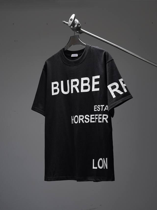 100 Style No. Sl448 Burberry Letter Print Crew Neck Short-Sleeve T-Shirt Direct