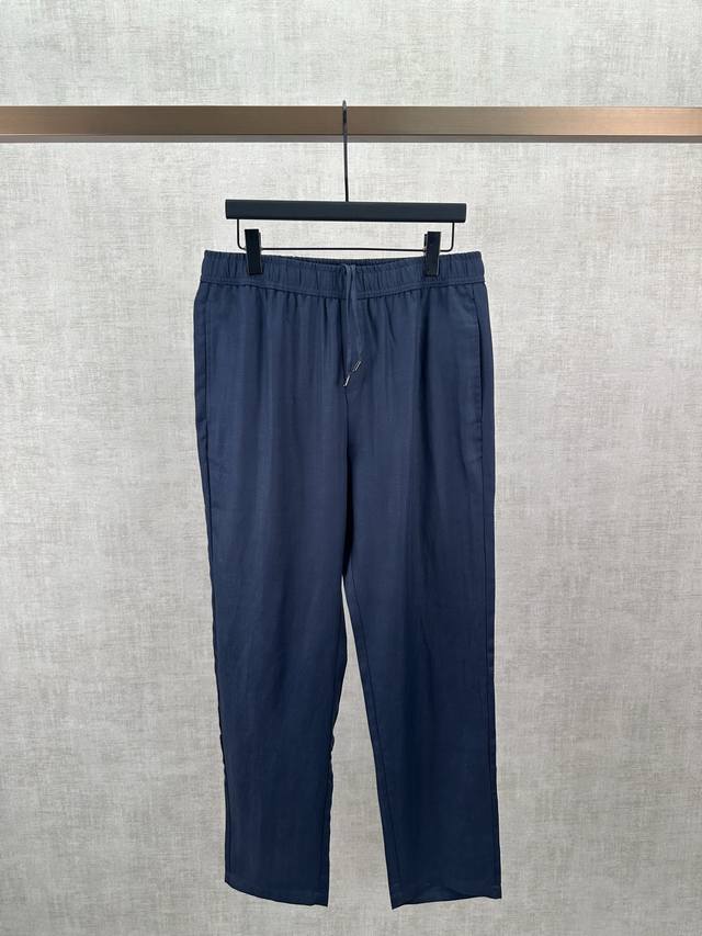 P300 Lp 26Ss Spring/Summer Collection New Linen Drawstring Embroidered Trousers