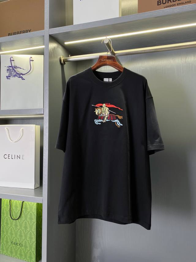 P120 Colorful Equestrian Knight Logo Cotton T-Shirt. A top-selling item from Bur