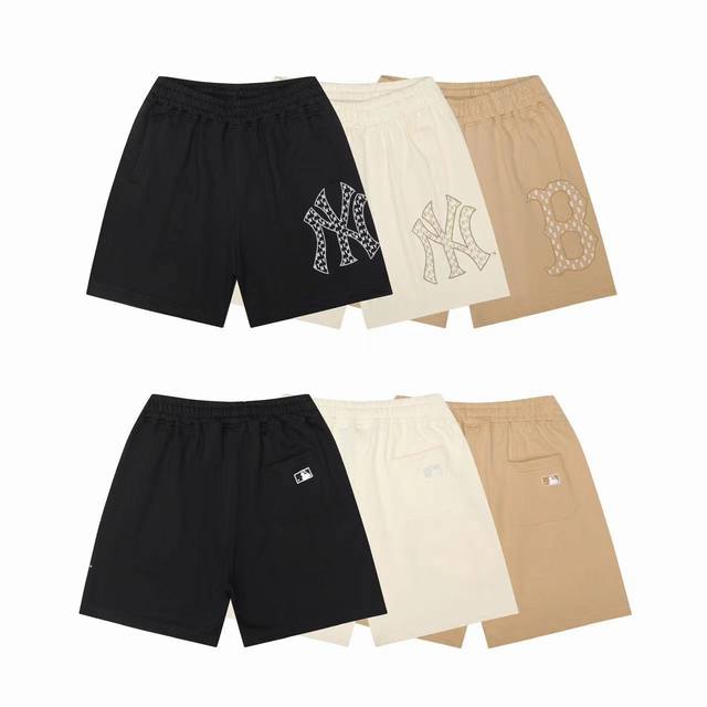 P90Mlb Unisex Couple Retro Monogram Fashionable Versatile Sports Casual Shorts S P90Mlb Unisex Couple Retro Monogram Fashionable Versatile Sports Casual Shorts S