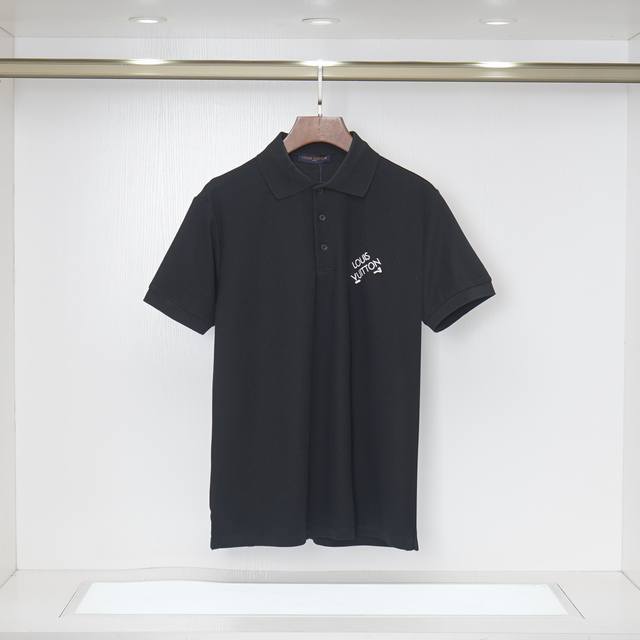 6036#Lv新款Polo反领衫短袖上新，黑色，白色，绿色，红色，码数M一3Xl，P90