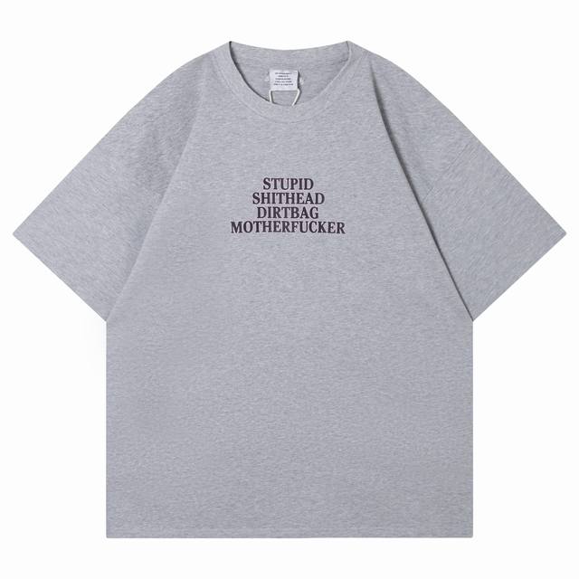 New Vetements 新款印花字母 纯棉短袖T恤 洗水做旧磨破 100棉，重磅高克重潮牌双纱面料 灰色：Xs，S，M，L P130