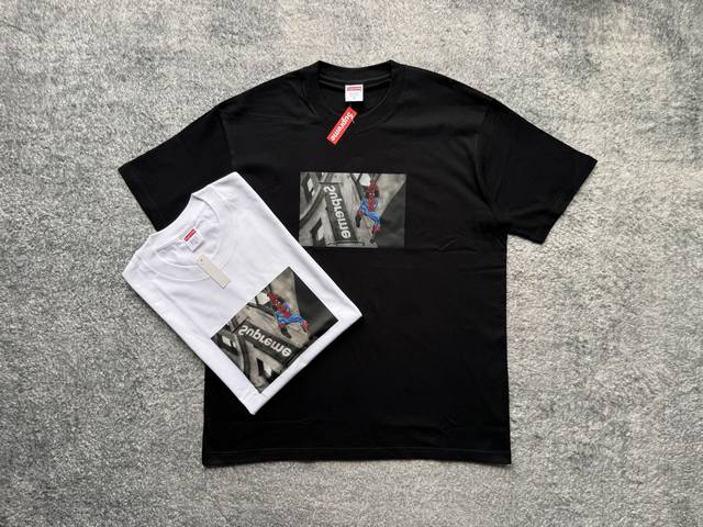 Su222#P50 Supreme Ss26 Week1 Spider-Man Tee, Spider-Man Print Comfortable Short-