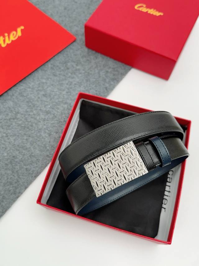 P360 卡地亚专柜同步原单品质进口小牛皮革！宽度：3Cm。