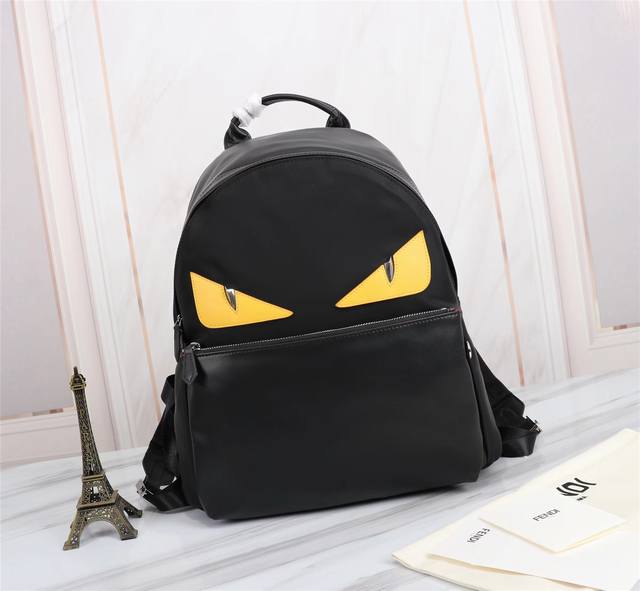 520. Original chip version. Brand: Fendi. Style number: Yellow patch backpack. I