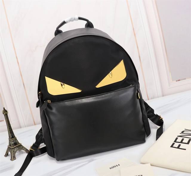 530. Original chip version. Brand: Fendi. Style number: Metal Plate Backpack. It