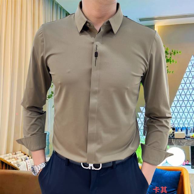 P200 Ferragamo High-End Casual Series! 2026 New Arrival - Casual Long-Sleeve Shi