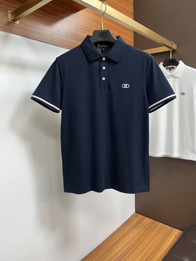 P220 Ferragamo's Spring/Summer 2026 collection features a classic polo collar de