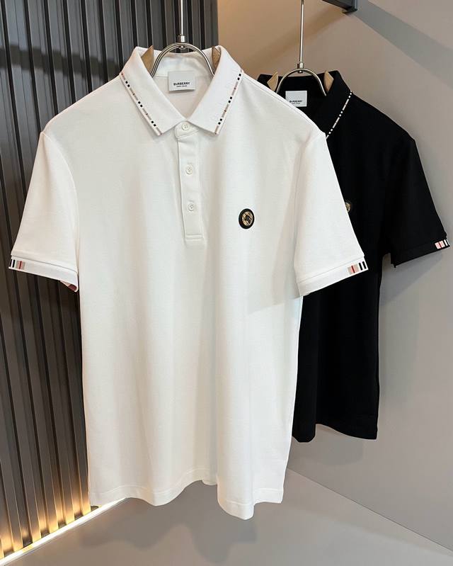 P200 Bur*Erry 2026 Spring/Summer New Men's Short-Sleeve Polo Shirt, featuring th