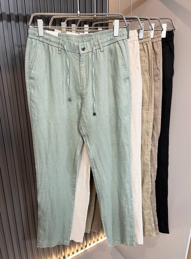 P270 Ferraga*Mo 2026 Spring/Summer New Men's Cotton Linen Casual Pants. These cl