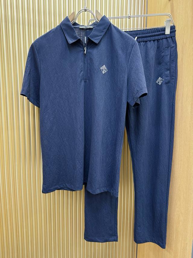 P470 Armani 2026 Spring/Summer Boutique Cotton-Linen Set. Made of cotton-linen f