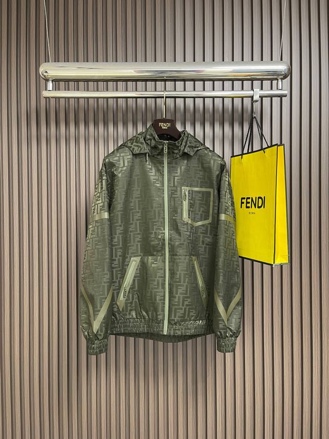 P430Fendi all-over print Ff hooded nylon flight jacket. Made with custom 25-day P430Fendi all-over print Ff hooded nylon flight jacket. Made with custom 25-day