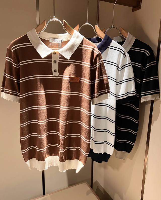 P230 Bc-Brunello Cucineli 2026 Spring/Summer New Men's Short-Sleeve Knitted Polo