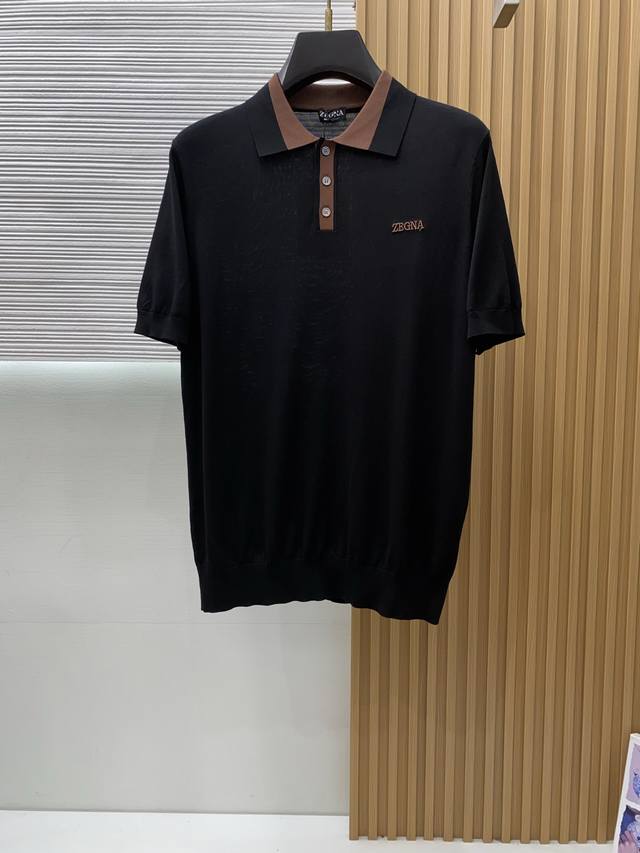 P250 杰尼亚 2026新款男士高端简约翻领衫针织短袖T恤衫Polo衫，香港洋行渠道货，纯正血统品质，春夏新款，经典王牌系列！ 高端奢华且白金级的一款经典基础