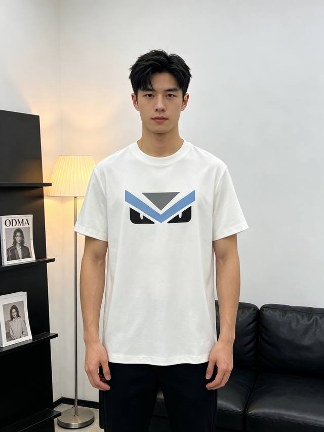 P160 Fendi Exclusive New Original Men's Casual Short-Sleeve T-Shirt, High-End Cu