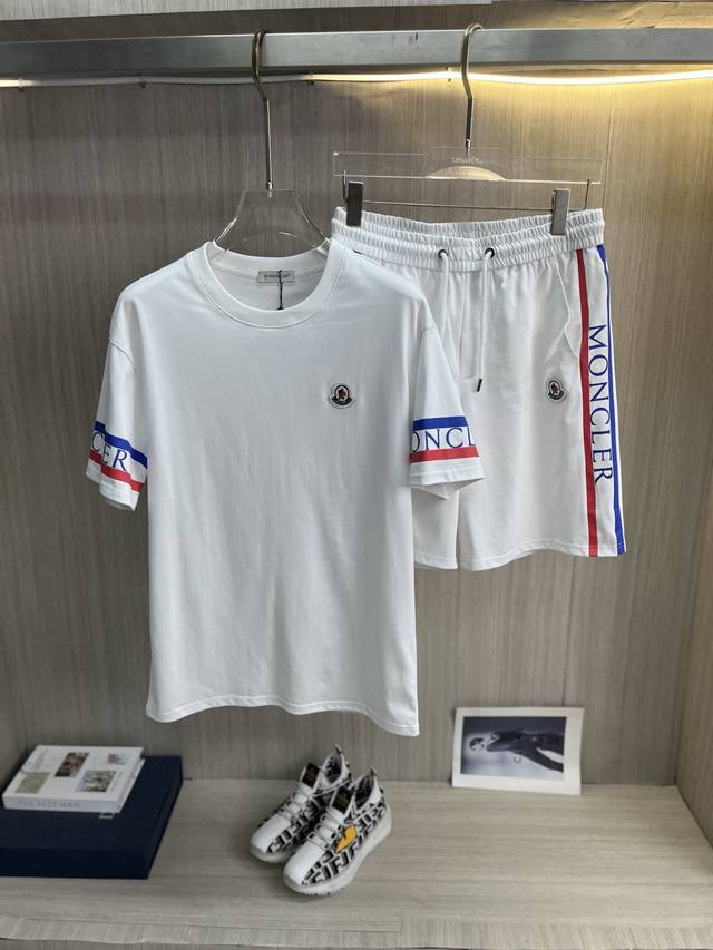 P380 Moncler 2026 Spring/Summer Men's Crew Neck Short-Sleeve and Shorts Set. Mad