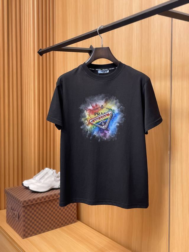 P160 Prada 2026 Summer New Arrival Unisex Short-Sleeve T-Shirt! Custom-made pure