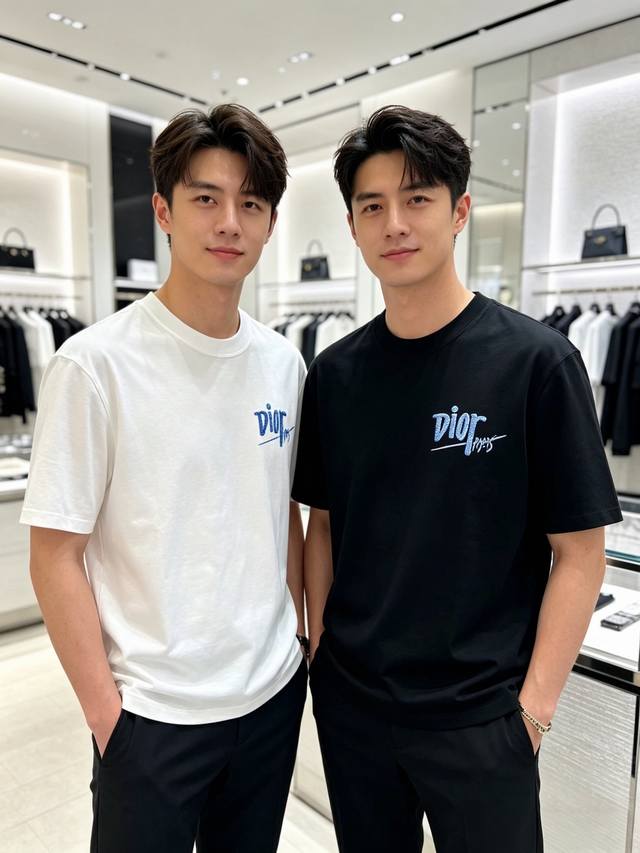 P140Dior 迪奥 2026春夏新品 三标齐全 圆领纯棉短袖T恤 好货不用过多介绍 看细节 专柜码数：M-Xxxl 175 140建议L 微宽松版型