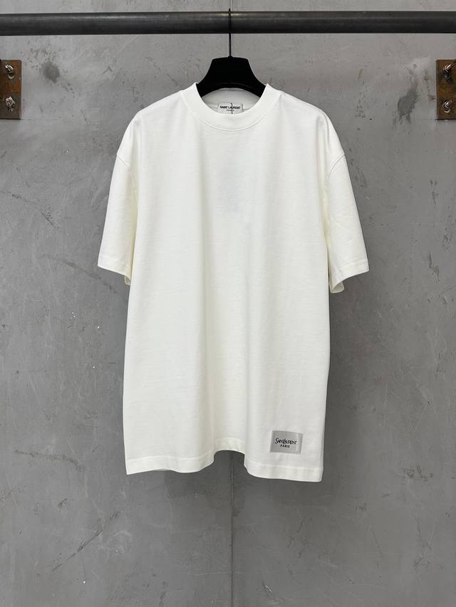 160 - Spring/Summer New Heavyweight 400G Short-Sleeve T-Shirt YSL 26Ss, Outer La