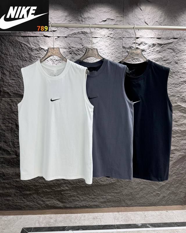 P120 Nike Logo High-Temperature Woven Three-Color Short-Sleeve Vest - New Arriva