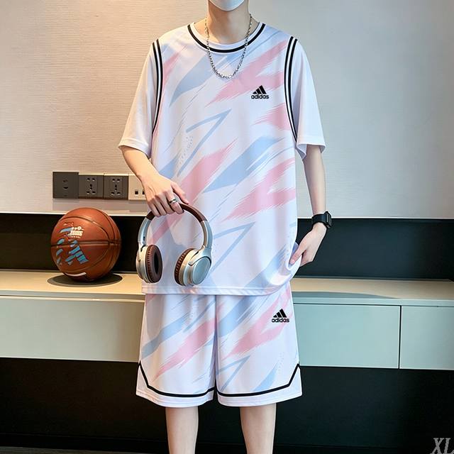 P160 Adidas Exclusive Real Shot New Summer High-Quality Faux Two-Piece Trendy Ba