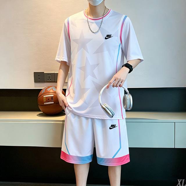 P160 Nike Exclusive Real Shot New Summer High-Quality Sports Suit, Faux Two-Piec