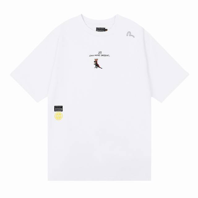 200 High-quality Evisu x Jean Michel Basquiat collaboration dinosaur short-sleev