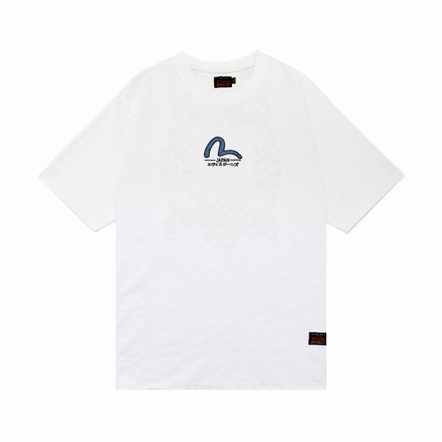 200 High-quality Evisu Fukujin-style floral embroidered short-sleeved shirt, uni