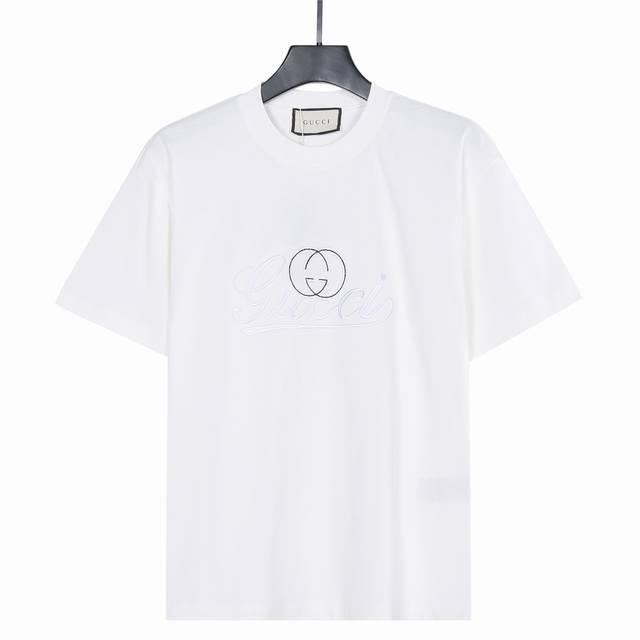 140 Gucci 古驰 双G蓝线刺绣短袖T恤 顶级版本，区分市面通货。男女同款全新美学灵感趣味设计,渠道性质精品。让整体造型设计更加优雅时尚，今夏最火系列，无
