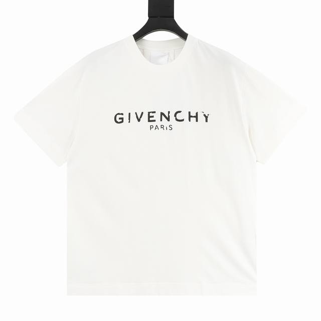 160 Givenchy Classic Lettering Mottled Print Short-Sleeve T-Shirt Sizes XS-XL