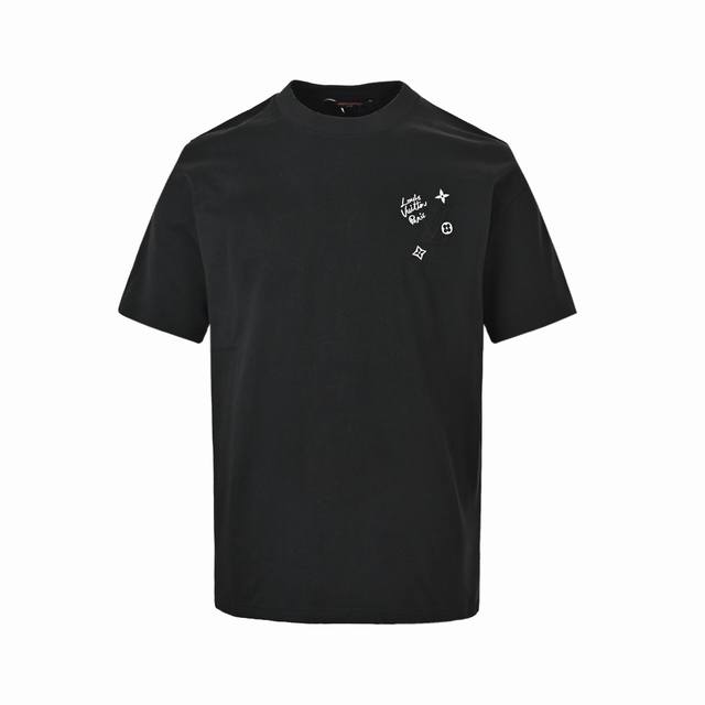 160 Louis Vuitton 路易威登 贴布字母Logo刺绣短袖 轻奢主义 男女日常通勤穿搭必备单品 正确版本 欢迎对比 详细特征 320克100% 纯棉
